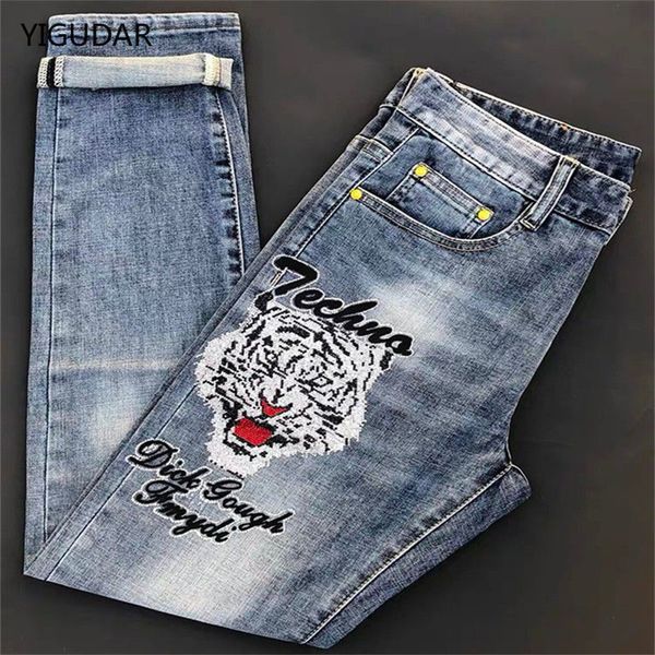 men s jeans male s jean homme denim slim fit pants trousers blue biker printing for skinny casual fashion sweatpants 230311
men s jeans male s jean homme denim slim fit pants trousers blue biker printing for skinny casual fashion sweatpants 230311