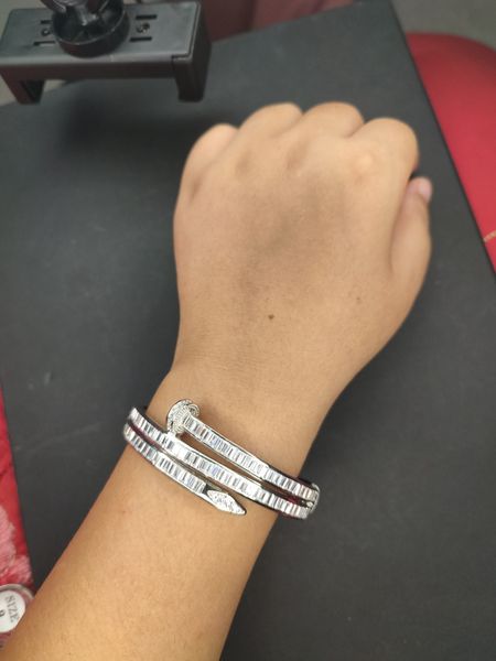 designer nail gold bangle bracelet tennis diamonds women mens bracelets couple fashion wedding party thanksgiving valentine gifts silver gir, Black
designer nail gold bangle bracelet tennis diamonds women mens bracelets couple fashion wedding party thanksgiving valentine gifts silver gir, Black
