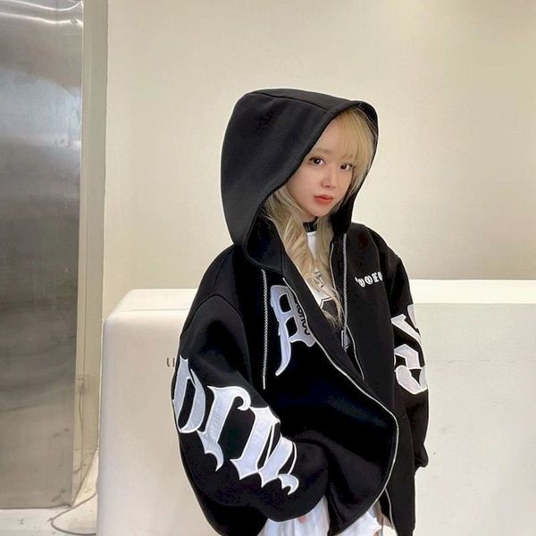 women's hoodies sweatshirts y2k letter printed zip up hoodie 2023 grunge punk hooded jackets coats oversized retro streetwear men 23031, Black
women's hoodies sweatshirts y2k letter printed zip up hoodie 2023 grunge punk hooded jackets coats oversized retro streetwear men 23031, Black