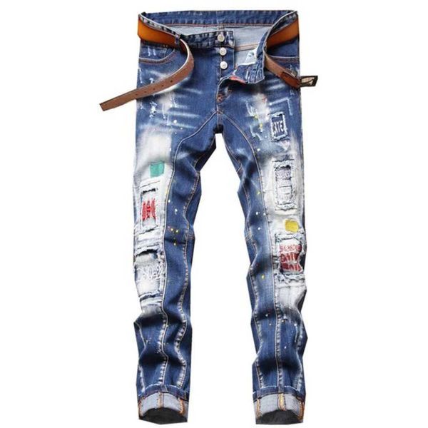 23 new men's jeans mens man pants designer black skinny stickers light wash ripped motorcycle rock revival 5c1r, Blue
23 new men's jeans mens man pants designer black skinny stickers light wash ripped motorcycle rock revival 5c1r, Blue