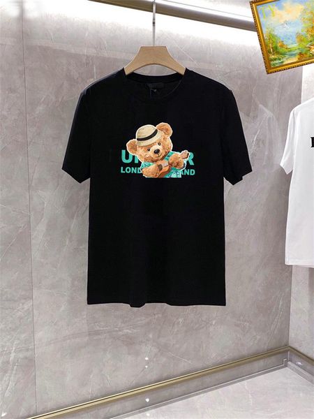 2023 summer new cotton women's designer cartoon printed bear short sleeve t-shirt tide brand fashion casual men's and women's, White
2023 summer new cotton women's designer cartoon printed bear short sleeve t-shirt tide brand fashion casual men's and women's, White