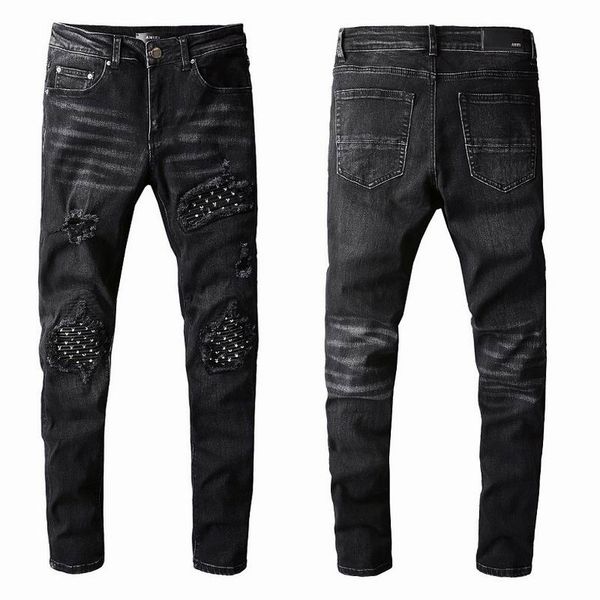 2023 new men's jeans slim black diamonds set high street straight wash hole long pants size s-xl 28-34 4840
2023 new men's jeans slim black diamonds set high street straight wash hole long pants size s-xl 28-34 4840