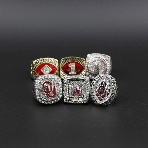 6 oklahoma state university foot runner championship ring set ou rings, Golden;silver
6 oklahoma state university foot runner championship ring set ou rings, Golden;silver