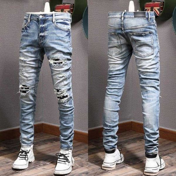 23 new men's patches detail biker fit jeans men slim motorcycle for mens vintage distressed denim jean pants cype, Blue
23 new men's patches detail biker fit jeans men slim motorcycle for mens vintage distressed denim jean pants cype, Blue