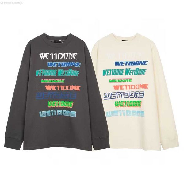 we11done couples foam letters printed long sleeve t-shirt thin male female 0312, White;black
we11done couples foam letters printed long sleeve t-shirt thin male female 0312, White;black