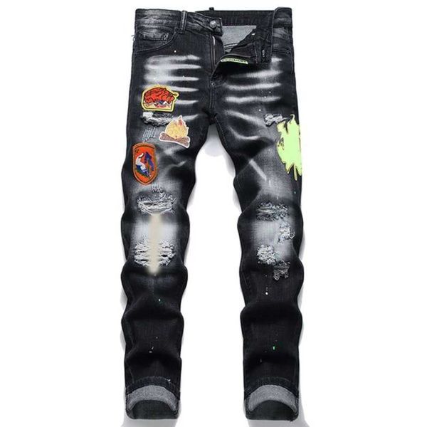 23 new men's jeans mens man pants designer black skinny stickers light wash ripped motorcycle rock revival zsgr, Blue
23 new men's jeans mens man pants designer black skinny stickers light wash ripped motorcycle rock revival zsgr, Blue