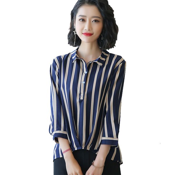 women's blouses shirts vogorsean summer women's blouses shirt 7/10 sleeve fashion plus size stripe women blouse blue 230313, White
women's blouses shirts vogorsean summer women's blouses shirt 7/10 sleeve fashion plus size stripe women blouse blue 230313, White