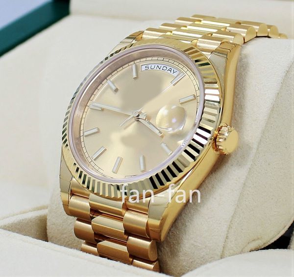 ew factory watch 904l steel blue dial cal.3235 president 40mm day-date 228238 18k yellow gold champagne stick dial *new*, Slivery;brown
ew factory watch 904l steel blue dial cal.3235 president 40mm day-date 228238 18k yellow gold champagne stick dial *new*, Slivery;brown