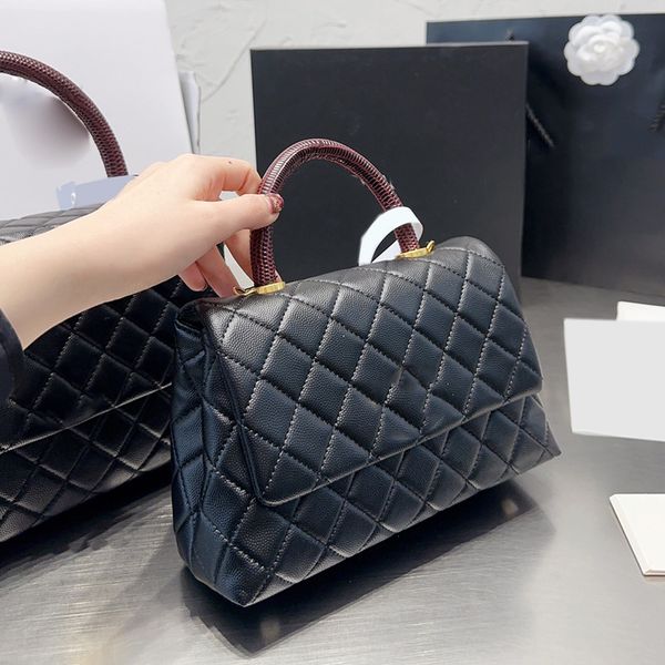 womens designer co lizard handle totes bags caviar leather cowhide purse gold metal hardware matelasse chain crossbody shoulder handbags poc
womens designer co lizard handle totes bags caviar leather cowhide purse gold metal hardware matelasse chain crossbody shoulder handbags poc