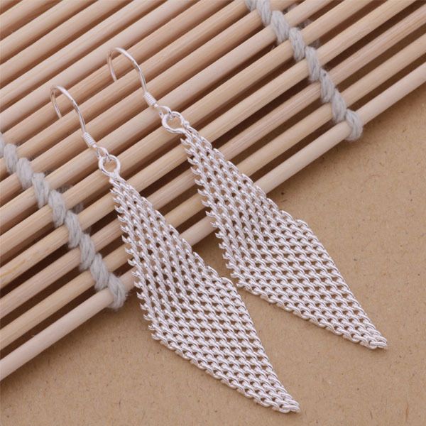 925silver plated rhombus earrings dangles fashion jewelry men wemon for party gift 10pairs/lot, Silver
925silver plated rhombus earrings dangles fashion jewelry men wemon for party gift 10pairs/lot, Silver