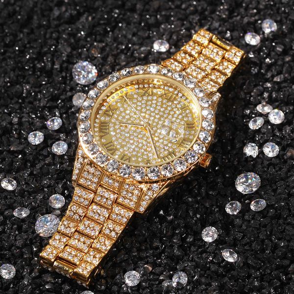 watch new high grade full diamond waterproof quartz watch hip hop punk fashion large dial men's watch, Slivery;golden
watch new high grade full diamond waterproof quartz watch hip hop punk fashion large dial men's watch, Slivery;golden