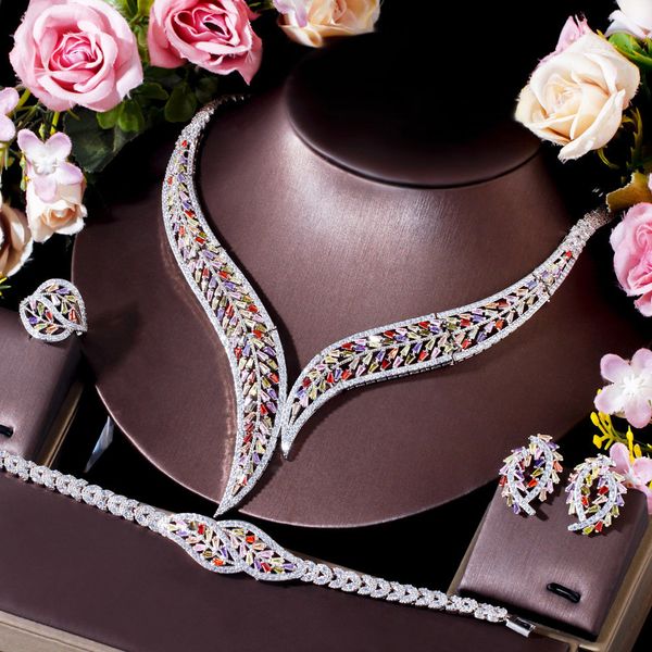 wedding jewelry sets cwwzircons 4pcs multicolor cubic zircon big leaf shape statement luxury bridal engagement collection t656 230313, Slivery;golden
wedding jewelry sets cwwzircons 4pcs multicolor cubic zircon big leaf shape statement luxury bridal engagement collection t656 230313, Slivery;golden