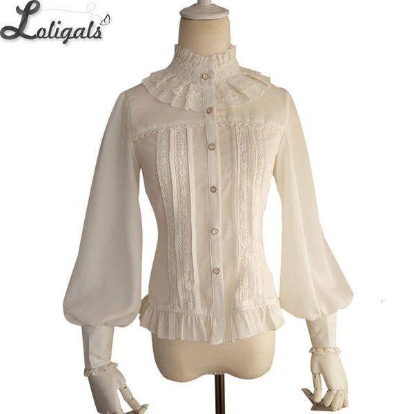 women's blouses shirts selling vintage women's chiffon blouse sweet long lantern sleeve high collar shirt with lace detailing 2303, White
women's blouses shirts selling vintage women's chiffon blouse sweet long lantern sleeve high collar shirt with lace detailing 2303, White