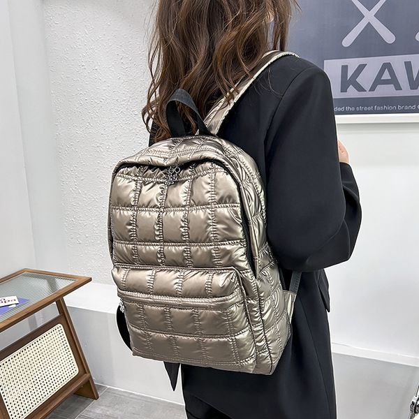 school bags 2023 winter ultra light space down women s backpack quilted plaid female backpacks for women girls 230313
school bags 2023 winter ultra light space down women s backpack quilted plaid female backpacks for women girls 230313