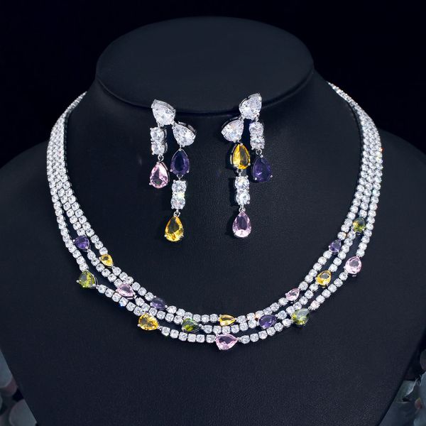 wedding jewelry sets cwwzircons shiny turtle cubic zirconia pave colorful multilayer costume necklace women wedding bridal party jewelry set, Slivery;golden
wedding jewelry sets cwwzircons shiny turtle cubic zirconia pave colorful multilayer costume necklace women wedding bridal party jewelry set, Slivery;golden