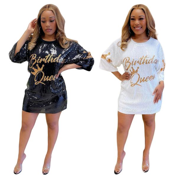 w0021 summer letter printed short dress for women equins half sleeve round neck loose brand casual size mini dresses, Black;gray
w0021 summer letter printed short dress for women equins half sleeve round neck loose brand casual size mini dresses, Black;gray