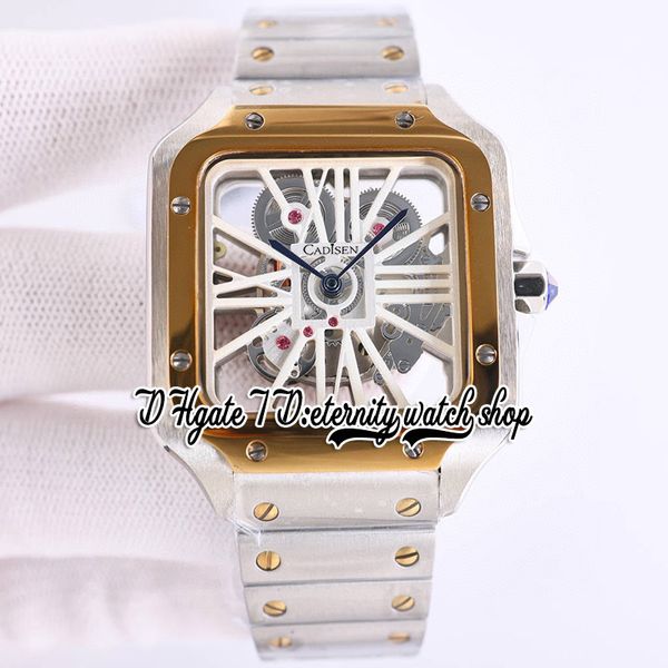 bzf twsa0012 mens watch swiss ronda 4s20 quartz analog mechanical skeleton dial white roman markers yellow gold bezel stainless steel bracel, Slivery;brown
bzf twsa0012 mens watch swiss ronda 4s20 quartz analog mechanical skeleton dial white roman markers yellow gold bezel stainless steel bracel, Slivery;brown