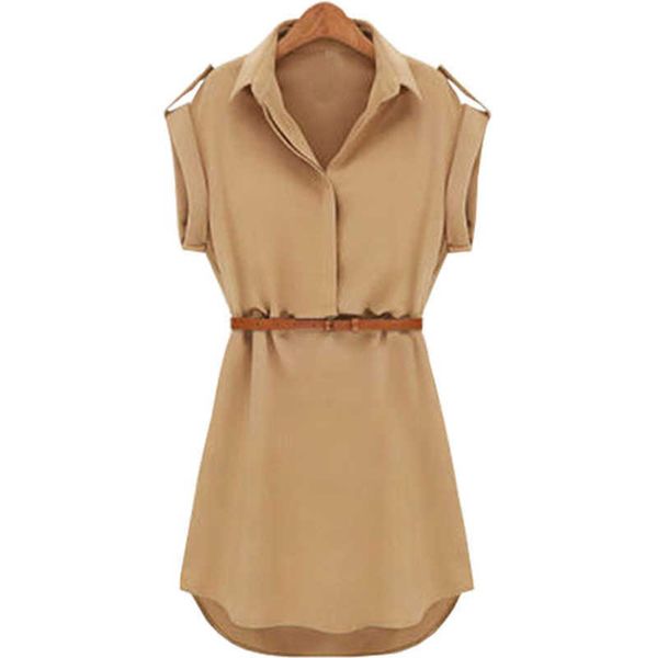 summer dress women casual loose short sleeve mini dress with belt vestido summer clothes, Black;gray
summer dress women casual loose short sleeve mini dress with belt vestido summer clothes, Black;gray