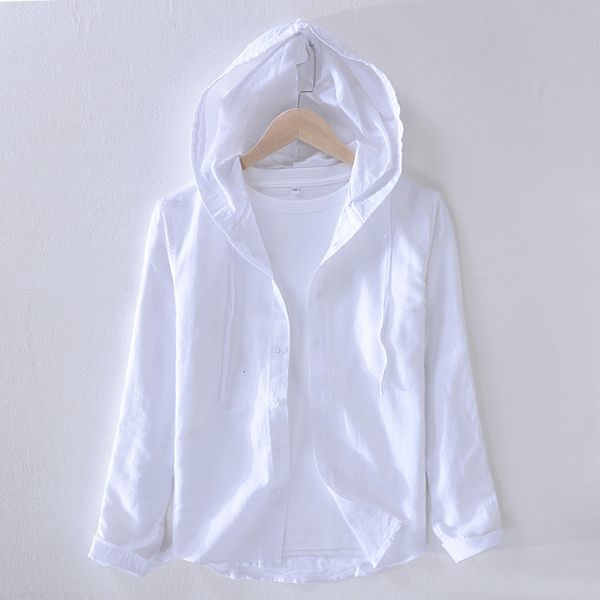 men's casual shirts hoo cotton and linen hooded long-sleeved fresh literary youth stripes 230313, White;black
men's casual shirts hoo cotton and linen hooded long-sleeved fresh literary youth stripes 230313, White;black