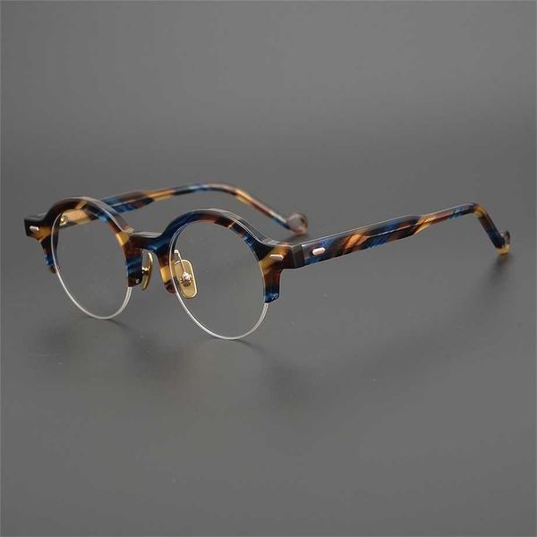 sunglasses 2023 new dazzle color style pure manual plate japanese round half frame myopia glasses trend, White;black
sunglasses 2023 new dazzle color style pure manual plate japanese round half frame myopia glasses trend, White;black