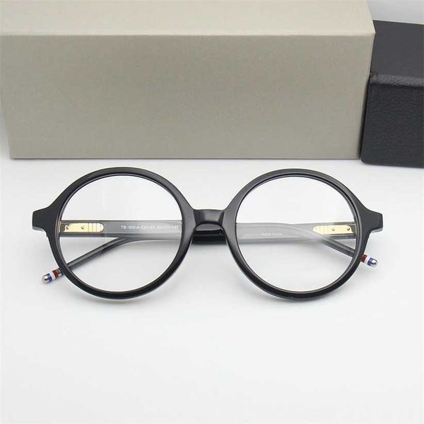 sunglasses 2023 new large face round glasses tb500 men's and women's fashion mainstream korean myopia optical frame, White;black 
sunglasses 2023 new large face round glasses tb500 men's and women's fashion mainstream korean myopia optical frame, White;black