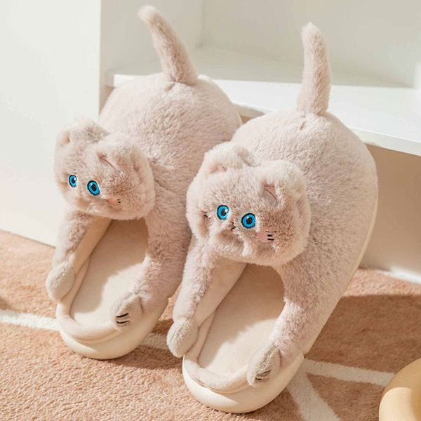 slippers cute cat slippers women winter home furry slippers indoor floor kawaii floor shoes non-slip fluffy winter warm slippers 230313, Black
slippers cute cat slippers women winter home furry slippers indoor floor kawaii floor shoes non-slip fluffy winter warm slippers 230313, Black