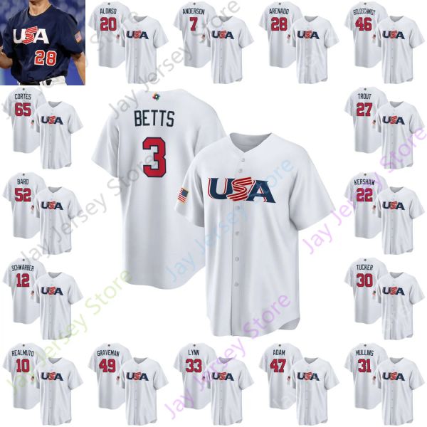 custom 2023 world baseball classic wbc team usa jersey alonso tim anderson trea turner cedric mullins mark derosa will smith mikolas wainwri, Blue;black
custom 2023 world baseball classic wbc team usa jersey alonso tim anderson trea turner cedric mullins mark derosa will smith mikolas wainwri, Blue;black