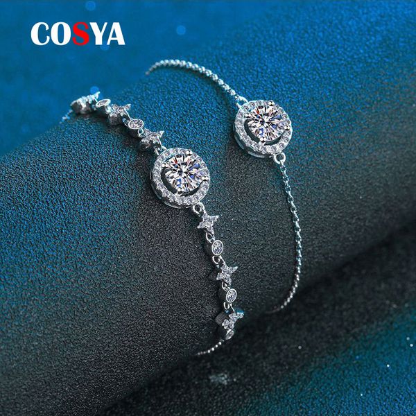 charm bracelets cosya 925 sterling silver real diamond bracelet for women sparkling party fine jewelry valentine gifts 230313, Golden;silver
charm bracelets cosya 925 sterling silver real diamond bracelet for women sparkling party fine jewelry valentine gifts 230313, Golden;silver