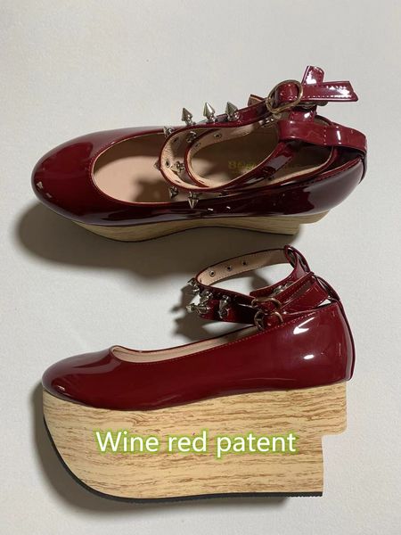 dress shoes hard soled wood grain thick high heeled rivets lolita rocking horse shoe 230313, Black
dress shoes hard soled wood grain thick high heeled rivets lolita rocking horse shoe 230313, Black