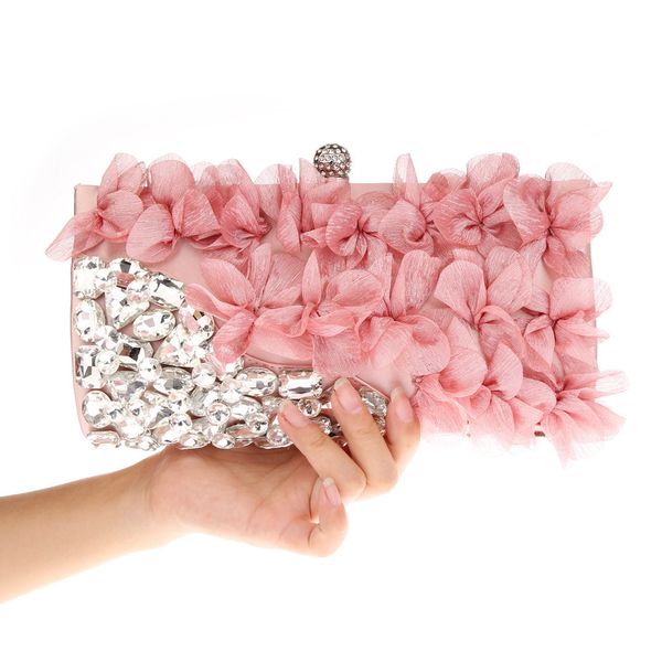 evening bags elegant women crystal bling diamond day clutches pink flower party bridal wedding handbags and purses banquet chain 230313
evening bags elegant women crystal bling diamond day clutches pink flower party bridal wedding handbags and purses banquet chain 230313