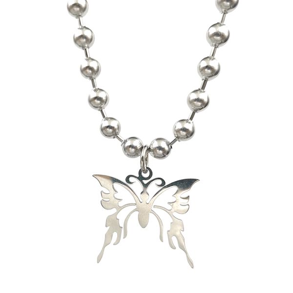 6mm 18-32inch punk butterfly pendant necklace stainless steel cool cute streetwear animals accessory beads chain for women men, Silver
6mm 18-32inch punk butterfly pendant necklace stainless steel cool cute streetwear animals accessory beads chain for women men, Silver
