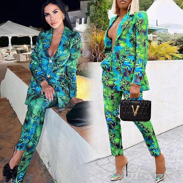 down jacket 2020 autumn women pant suits green jungle print blazer vintage streetwear long sleeve coat and high waist trouser 2 piece s pmee, Black
down jacket 2020 autumn women pant suits green jungle print blazer vintage streetwear long sleeve coat and high waist trouser 2 piece s pmee, Black