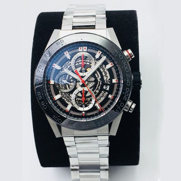 2023 new mens watch luxury skeleton watches black ceramic bezel 45mm rubber strap eta automatic movement chronograph function waterproof wit, Slivery;brown
2023 new mens watch luxury skeleton watches black ceramic bezel 45mm rubber strap eta automatic movement chronograph function waterproof wit, Slivery;brown