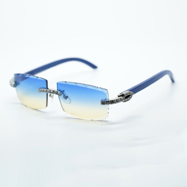 xl diamond cool sunglasses 3524031 with natural blue wooden legs and 57 mm cut lens, White;black
xl diamond cool sunglasses 3524031 with natural blue wooden legs and 57 mm cut lens, White;black