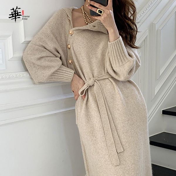 casual dresses solid knitted sweater dress turtleneck full sleeve elegant midi dress with buttons winter dresses for women 230313, Black;gray
casual dresses solid knitted sweater dress turtleneck full sleeve elegant midi dress with buttons winter dresses for women 230313, Black;gray