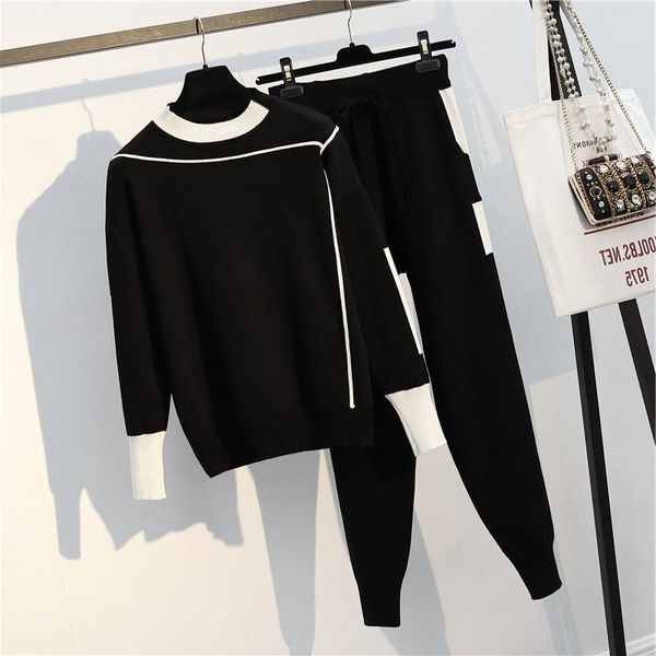 down jacket 2018 winter women knitted 2 piece set long sleeve o neck sportwear pullover sweater and pocket pant suit 2 pcs outfits plus honv, Black
down jacket 2018 winter women knitted 2 piece set long sleeve o neck sportwear pullover sweater and pocket pant suit 2 pcs outfits plus honv, Black