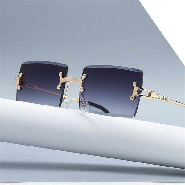 sunglasses 2023 new frameless trimmed square trend glasses sunglasses, White;black
sunglasses 2023 new frameless trimmed square trend glasses sunglasses, White;black