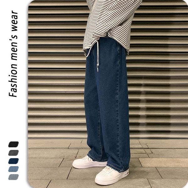 men's jeans 5 colors straight leg baggy jeans for men classic simple retro comfort casual fashion streetwear male wide leg denim trouse, Blue
men's jeans 5 colors straight leg baggy jeans for men classic simple retro comfort casual fashion streetwear male wide leg denim trouse, Blue