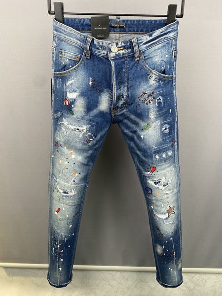 dsq phantom turtle men's jeans classic fashion man jeans hip hop rock moto mens casual design ripped jeans distressed skinny denim bike, Blue
dsq phantom turtle men's jeans classic fashion man jeans hip hop rock moto mens casual design ripped jeans distressed skinny denim bike, Blue