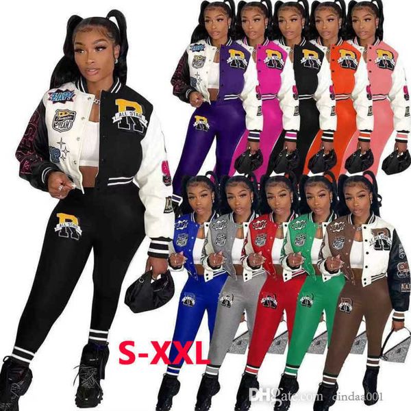 women two piece pants set 2023 spring winter tracksuits letter print double thread jacket fashion sportwear designer clothes, White
women two piece pants set 2023 spring winter tracksuits letter print double thread jacket fashion sportwear designer clothes, White