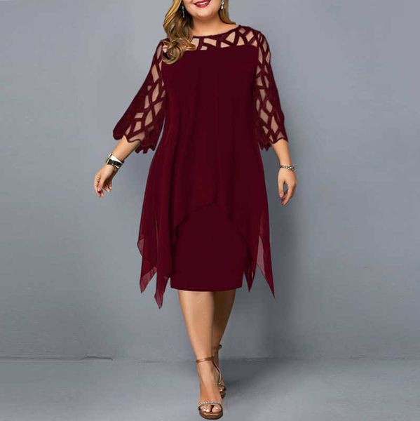 women's dress plus size summer dresses ladies elegant mesh sleeve birthday party dress wedding club outfits 2021 women clothing 210304, Black;gray
women's dress plus size summer dresses ladies elegant mesh sleeve birthday party dress wedding club outfits 2021 women clothing 210304, Black;gray