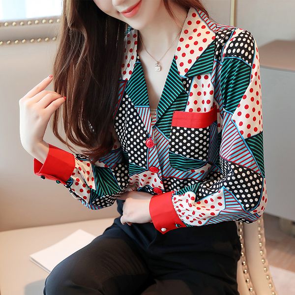 women's blouses shirts women print blouse shirt women long sleeve shirt elegant v-neck blouse ladies korean office blue green women cl, White
women's blouses shirts women print blouse shirt women long sleeve shirt elegant v-neck blouse ladies korean office blue green women cl, White