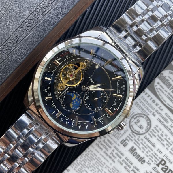 2023 luxury men's watch big flywheel automatic mechanical watches designer wristwatch luxury brand stainless steel strap, Slivery;brown
2023 luxury men's watch big flywheel automatic mechanical watches designer wristwatch luxury brand stainless steel strap, Slivery;brown
