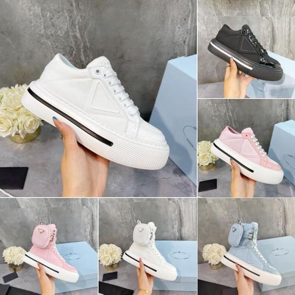 macro re-nylon sneakers luxury designer women recycled nylon and shiny leather sneakers low-high-size 35-40, Black
macro re-nylon sneakers luxury designer women recycled nylon and shiny leather sneakers low-high-size 35-40, Black