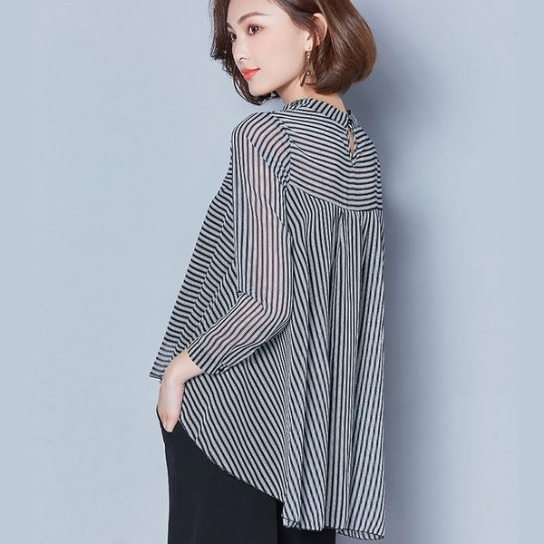 women's blouses shirts striped long sleeve sunscreen blouses women casual chiffon turn-down collar shirt plus size women clothing blusa, White
women's blouses shirts striped long sleeve sunscreen blouses women casual chiffon turn-down collar shirt plus size women clothing blusa, White