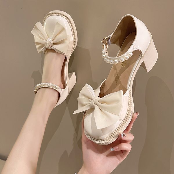 dress shoes bow pearl sandals high heel s 2023 spring korean style versatile closed toe sandals mary jane chunky heel pumps 230313, Black
dress shoes bow pearl sandals high heel s 2023 spring korean style versatile closed toe sandals mary jane chunky heel pumps 230313, Black