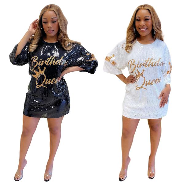 w0021 summer letter print short dress for women equins half sleeve round neck loose brand casual size mini dresses, Black;gray
w0021 summer letter print short dress for women equins half sleeve round neck loose brand casual size mini dresses, Black;gray