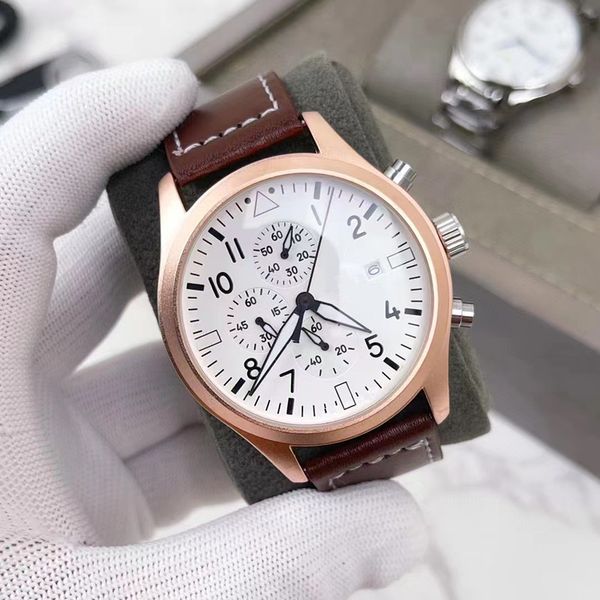 business men's watch 40mm stainless steel quartz movement chronograph watch waterproof watch montre de luxe, Slivery;brown
business men's watch 40mm stainless steel quartz movement chronograph watch waterproof watch montre de luxe, Slivery;brown