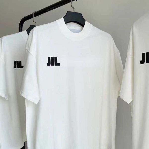 320g pure cotton t shirt men women sweatshirt jil designer tshirt casual round neck short sleeve t-shirt summer loose comfortable tee, White;black
320g pure cotton t shirt men women sweatshirt jil designer tshirt casual round neck short sleeve t-shirt summer loose comfortable tee, White;black