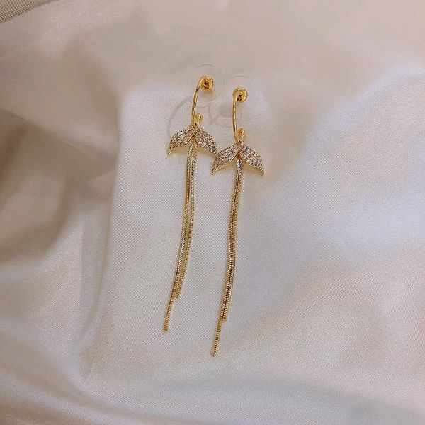 dangle chandelier happy within reach of the same long ear ring female korean fish tail temperament earrings ins internet celebrities earring, Silver
dangle chandelier happy within reach of the same long ear ring female korean fish tail temperament earrings ins internet celebrities earring, Silver